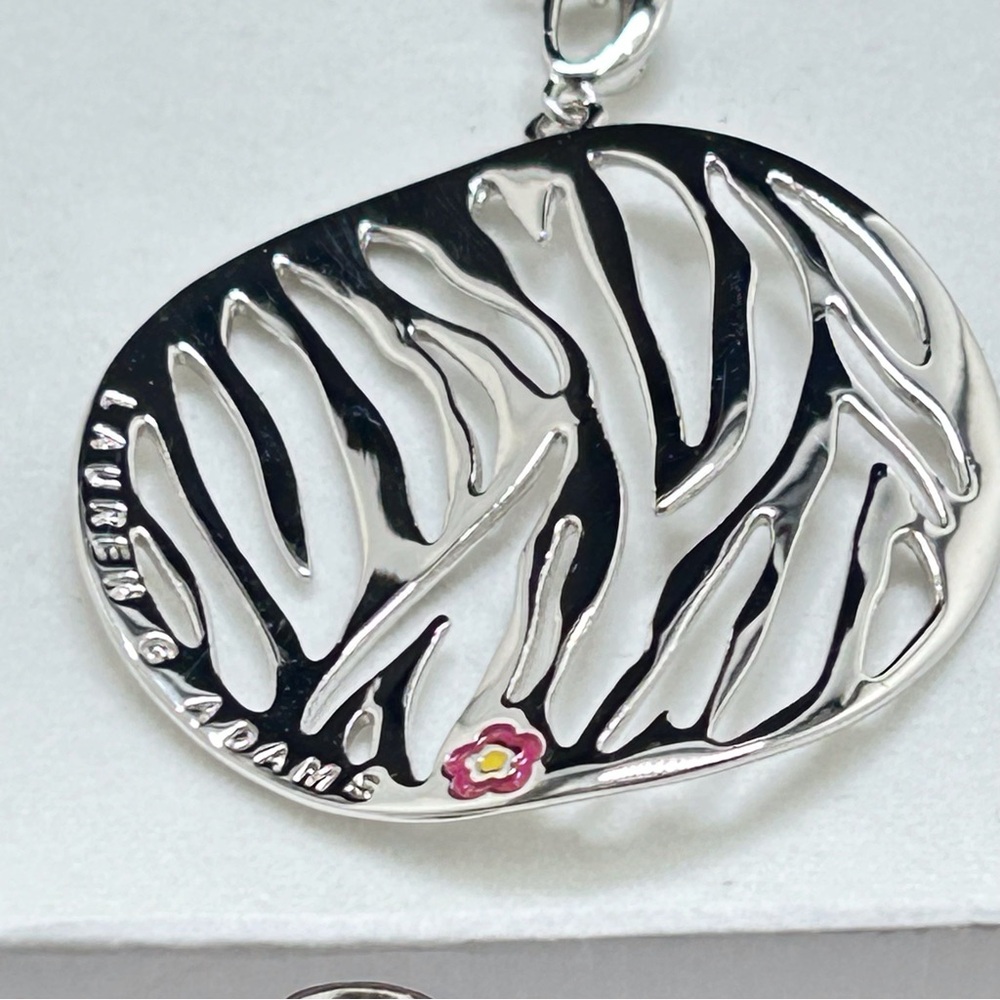 Lauren Adams, Bradford Jewelers, Ct, Long Silver Plate Pendant Necklace, NIB - Picture 3 of 9